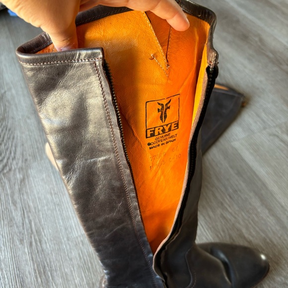 Frye Tall Leather Riding Zip Up Boots Equestrian Womens - Picture 5 of 10